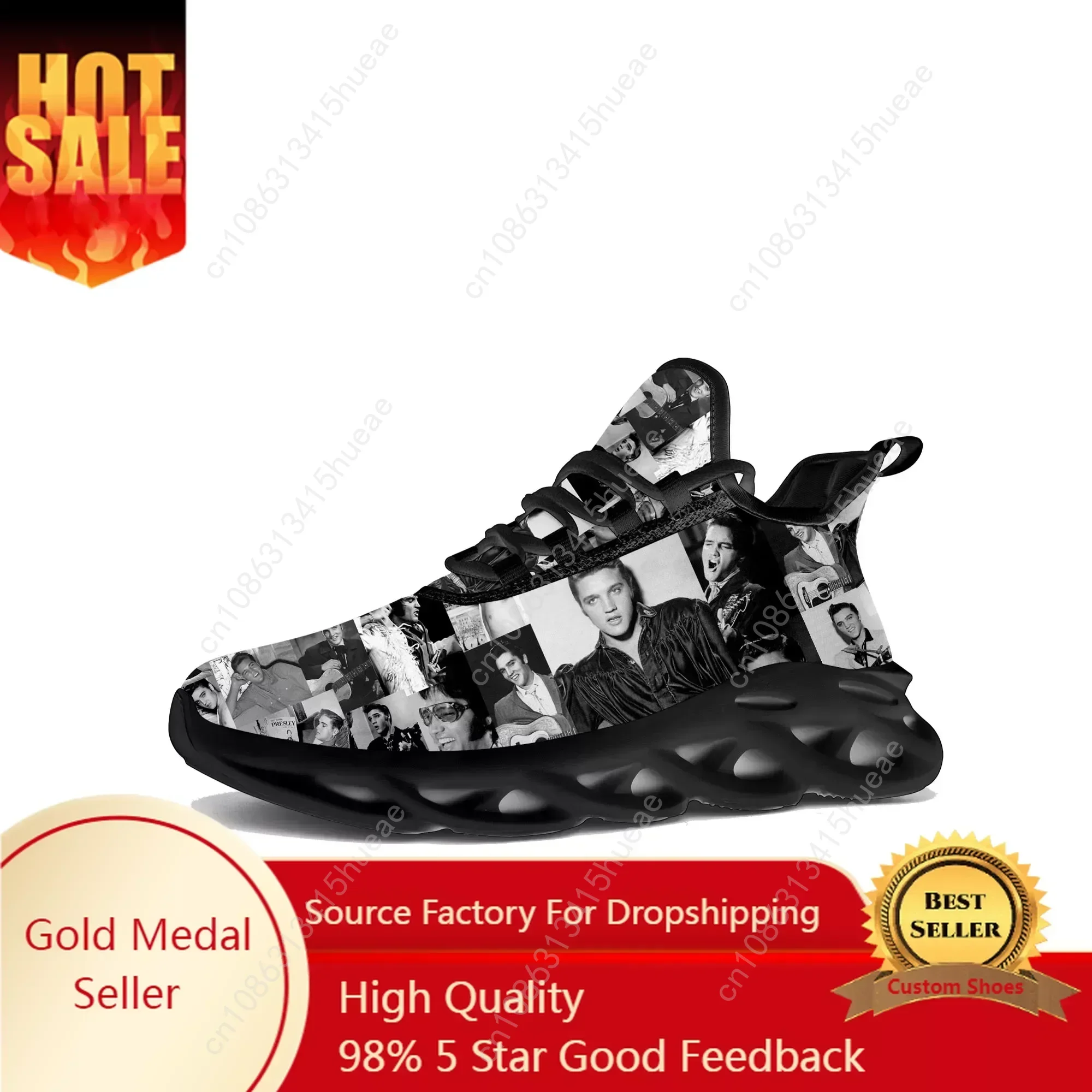 

E-Elvis King Hillbilly Cat Flats Sneakers Mens Womens Sports Running Sneaker Lace Up Mesh Footwear Tailor-made Shoe P-Presley