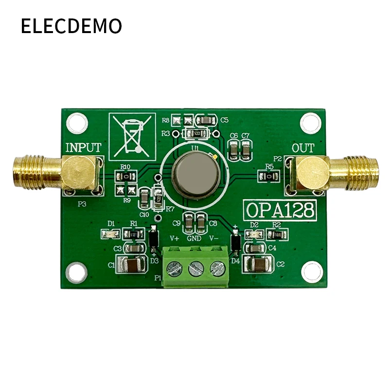 OPA128 Module Electrometer-level charge operational amplifier low bias low offset 110dB gain high impedance