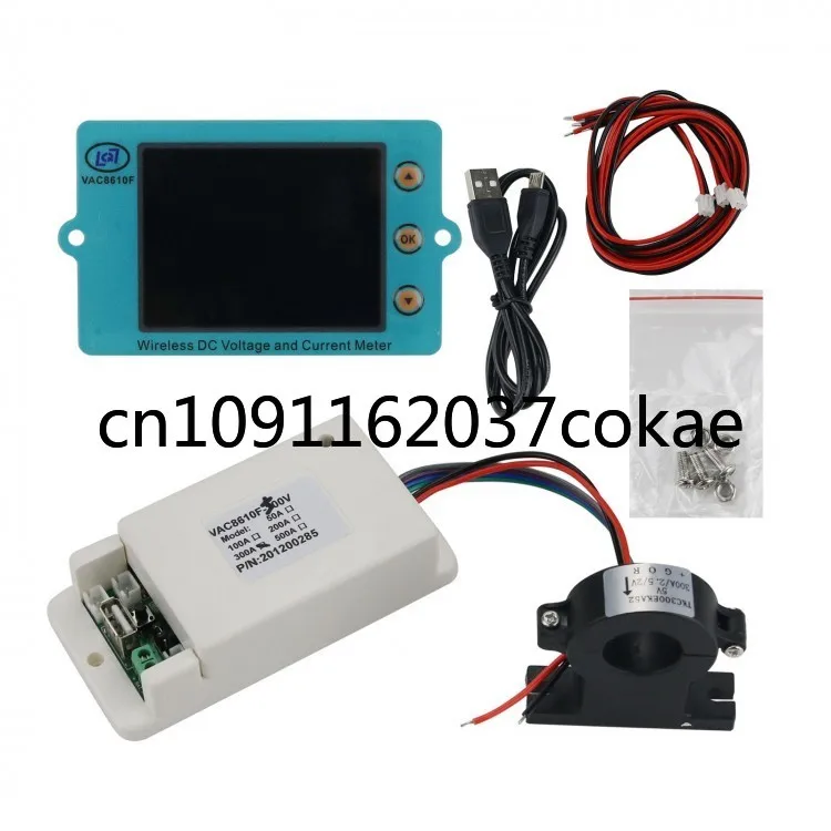 

VAC8610F 500V 300A 2.4" Color Screen Wireless DC Voltmeter Ammeter Temperature Capacity Coulometer