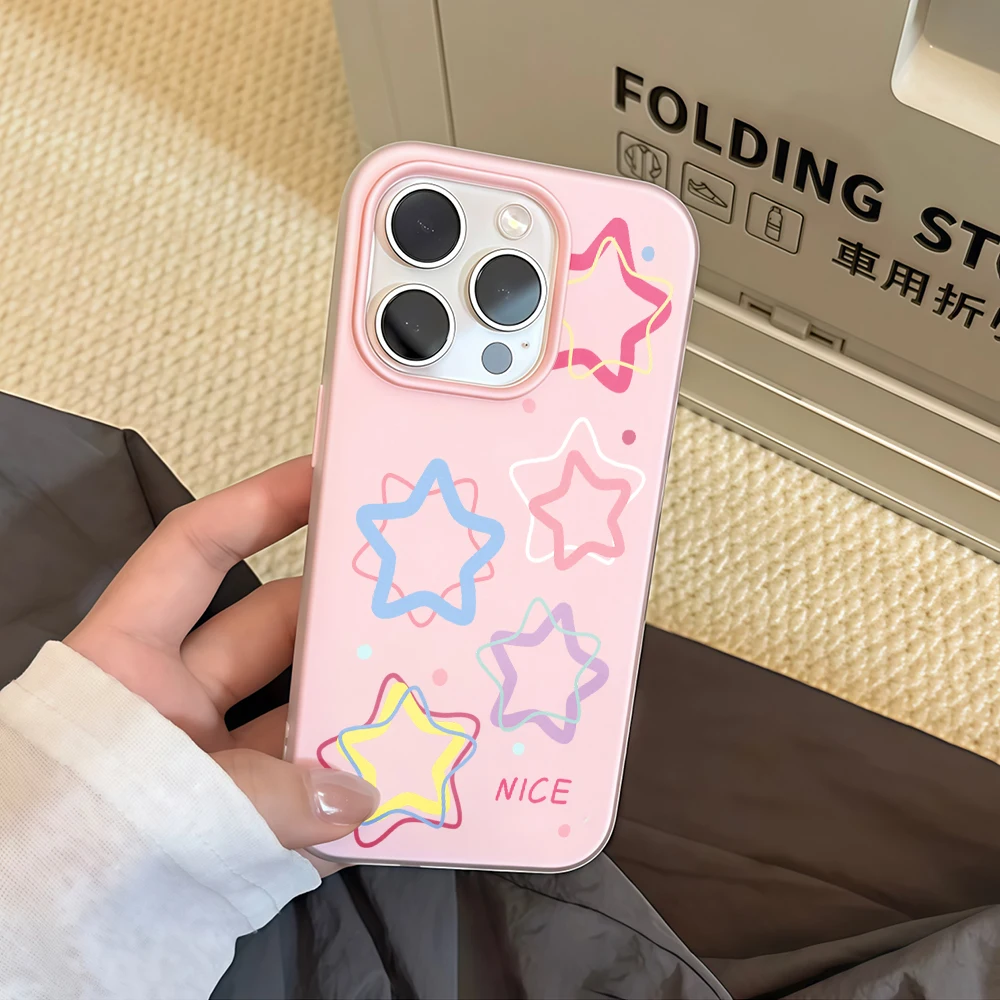 Kawaii Outlines Star Jelly Phone Case For Samsung Galaxy S26 S25 Ultra S24 S23 S22 Plus FE A55 A56 A54 A36 A34 A33 A35 5G Cover view 5