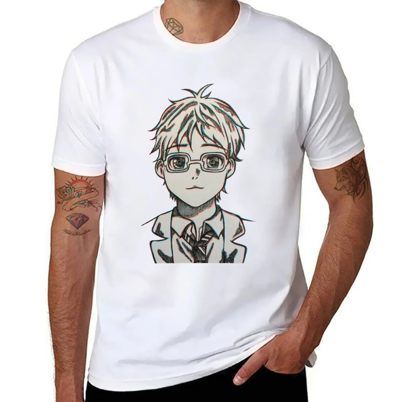 

Kousei Arima T-Shirt cotton tshirt 100% man t shirt heavy cotton T-Shirt
