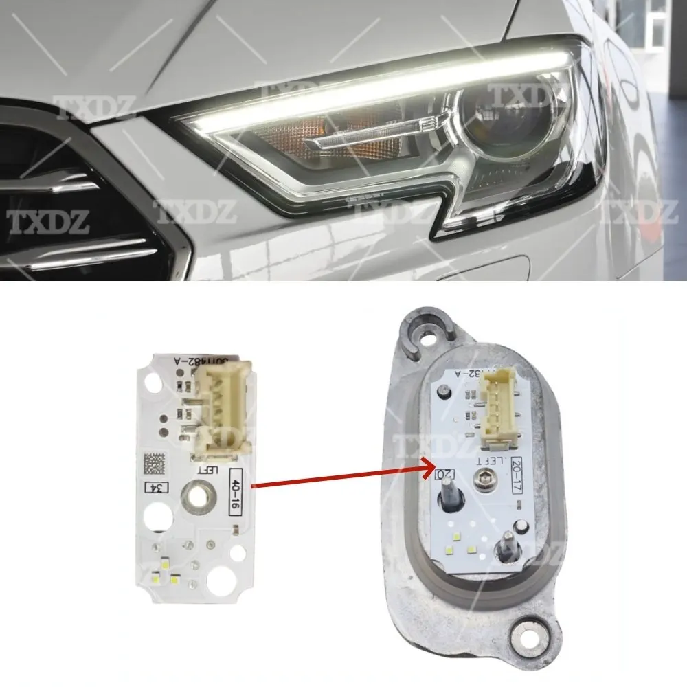 White DRL LED Boards B011482-A B101139-A For 2017 - 2020 AUDI A3 S3 Xenon Headlight Daytime Running Light Module 8V0998474