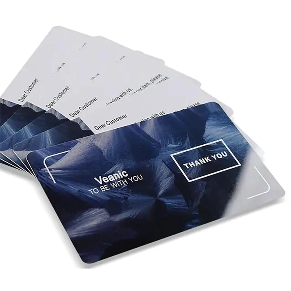 Individuelle PVC-Geschäfts-ID-Karte mit eigenem Design, Logo, Namen, wasserdicht, doppelseitig, glänzend, matt, Danke, 0,38 mm, 85,5*54 mm, 200 Stück – Detail 12