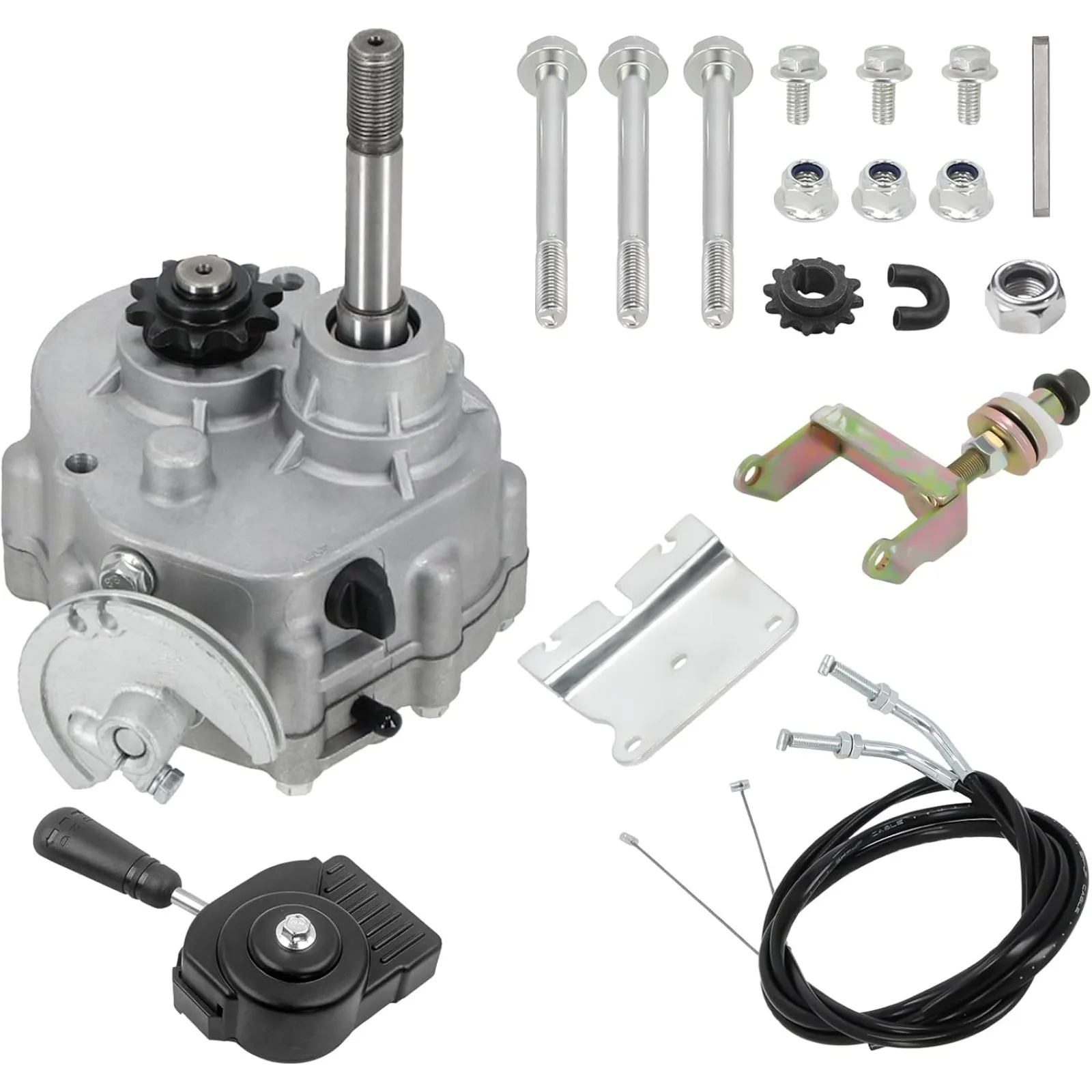 US  Kart Forward Reverse Gearbox Kit 212cc for 2HP-13HP Engine 4 Stroke Only Works with 30 Series Torque Converter 3 Shift Modes