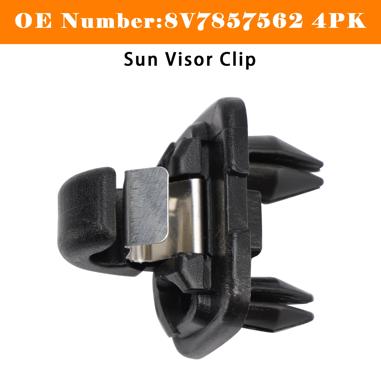 Sun Visor Clip 8V7857562 4PK For Audi A3 A5 Cabriolet TT Roadster 2017 2018 2019 view 2