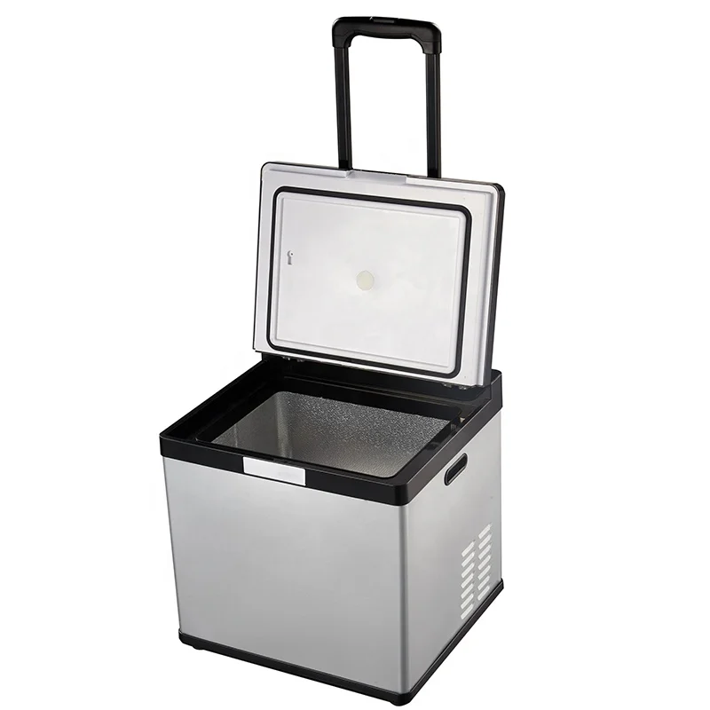 

28L Portable Digital Display 12V DC Car Refrigerator with Trolley Handle
