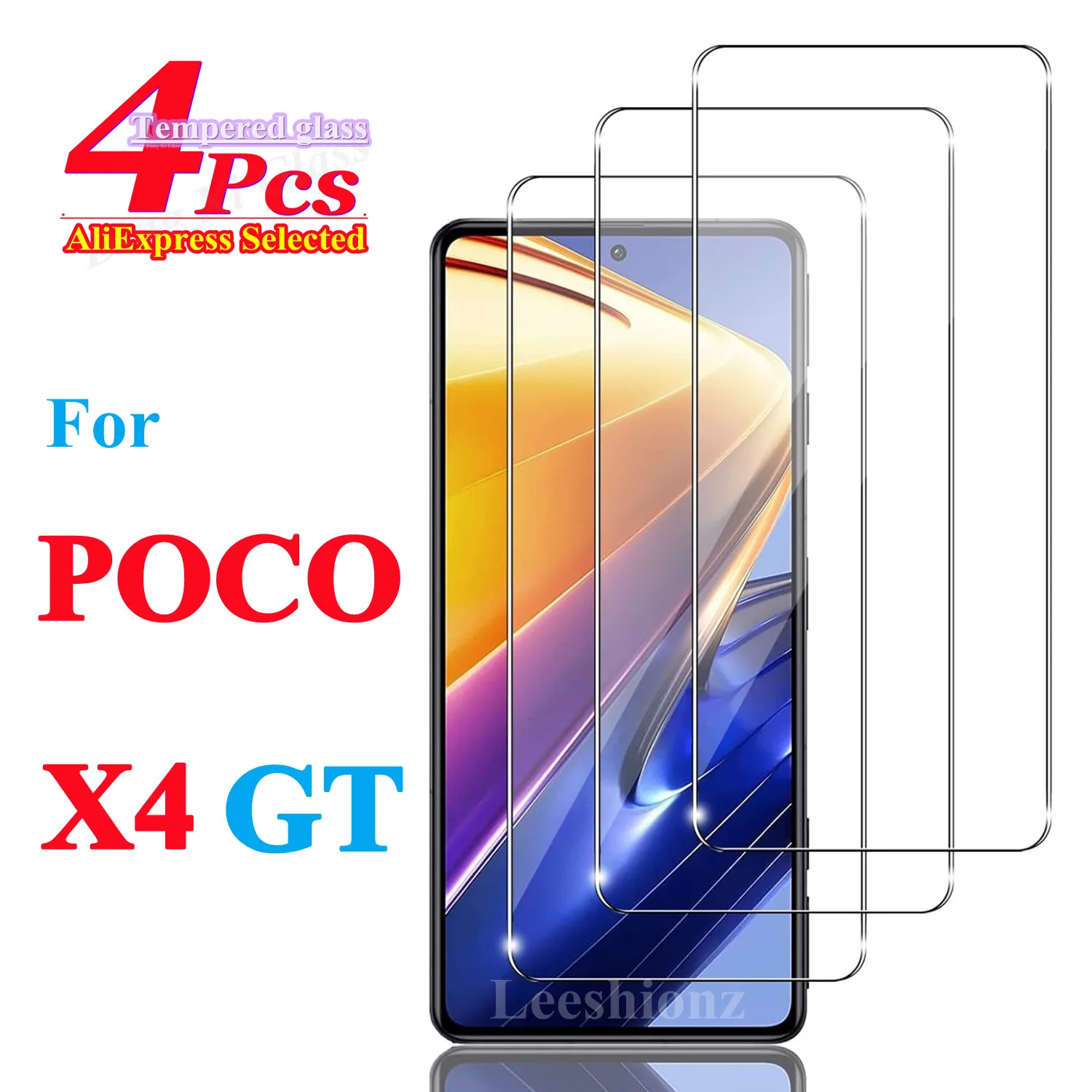 For Xiaomi Poco X4GT tempered glass high-definition explosion-proof screen protector glass film 2/4pieces