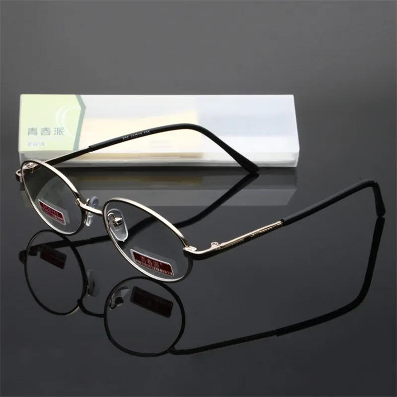 Ahora Retro Metal Oval Frame Reading Glasses For Women Resin Lens Portable Eyewear Lady Vintage Presbyopic Eyeglasses +1.0 to +4