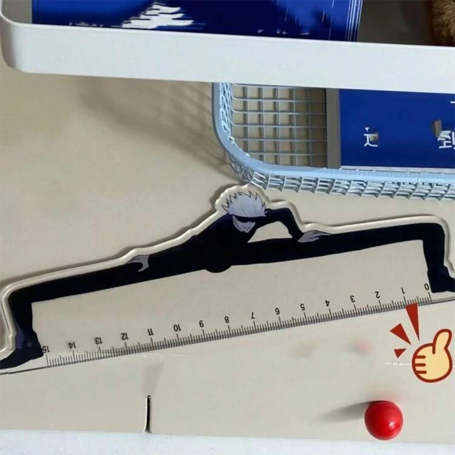 1pc JJK Gojo Satoru cartoon anime measuring funny ruler before using tear film