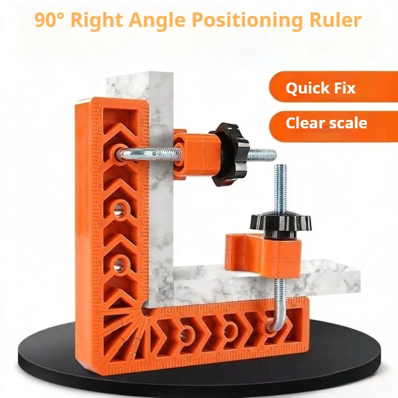 

2 Sets 3/4/6/8 Inch L-Shape Ruler 90° Angle Locator Hole Positioning Square for Woodworking Carpentry DIY Marking Gauge Kit