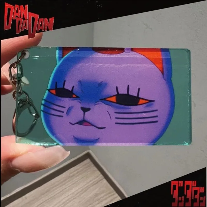 Anime Dandadan Ken Takakura Momo Ayase Cosplay Key Chain Cartoon Characters Bag Pendant Keychains Acrylic Keyring Accessories