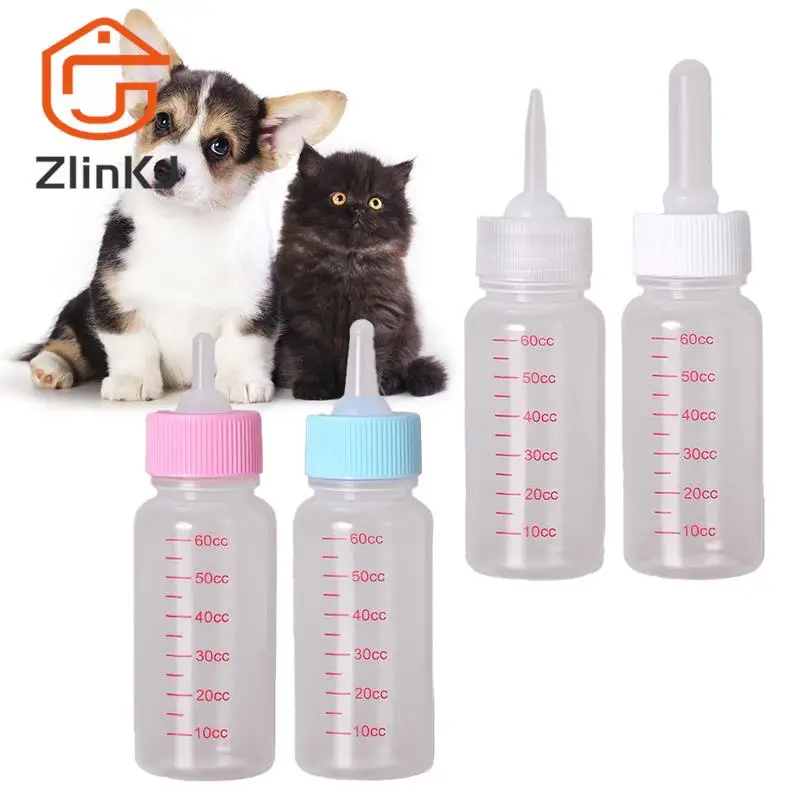 Mamilo de silicone Pet Milk Bottle, Alimentação Animal Pequena, Hamster, Gato, Cães, Cachorro, 30ml, Venda quente, 1Pc
