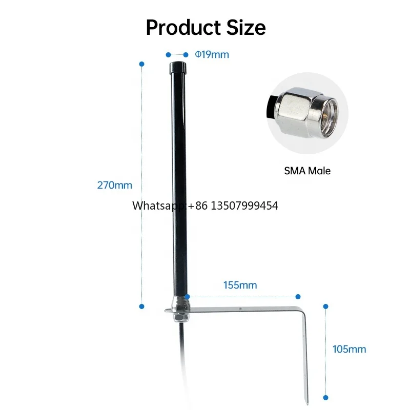 

Waterproof Omnidirectional 698-2700MHz Screw Mount Bracket Fixed Outdoor Cellular IOT Lora WIFI 3G 4G LTE Fiberglass Antenna