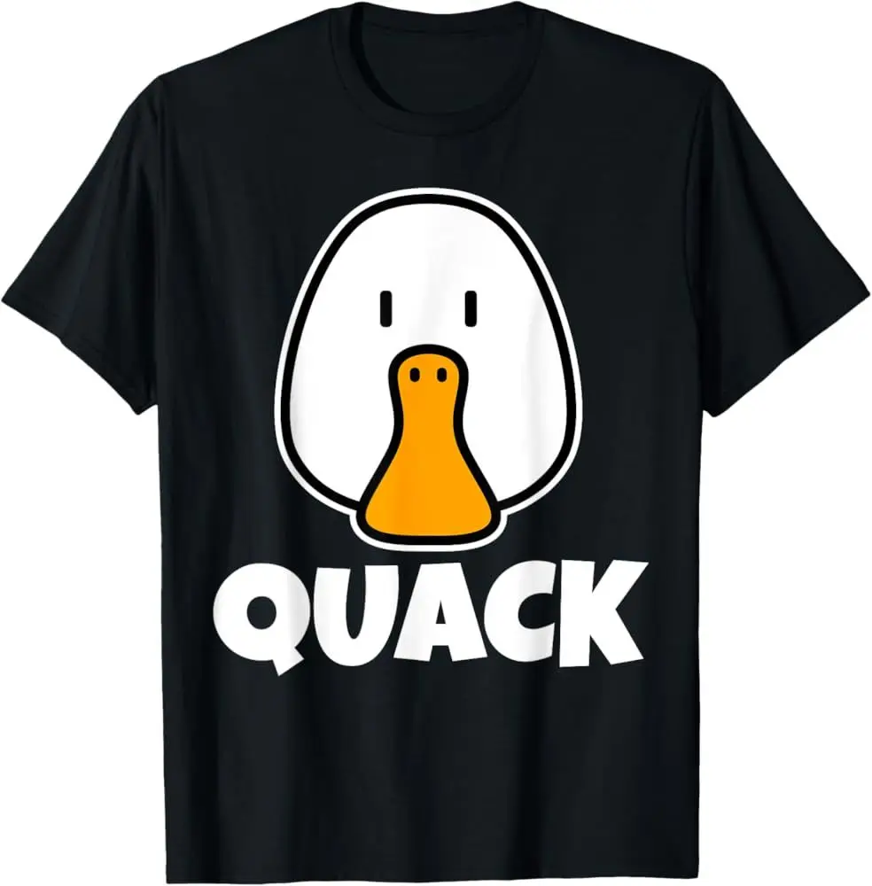 

Men's T-shirt funny duck print Clothing T-shirt Retro Harajuku Oversized Y2K Cotton Goth Retro Street T-shirt Unisex