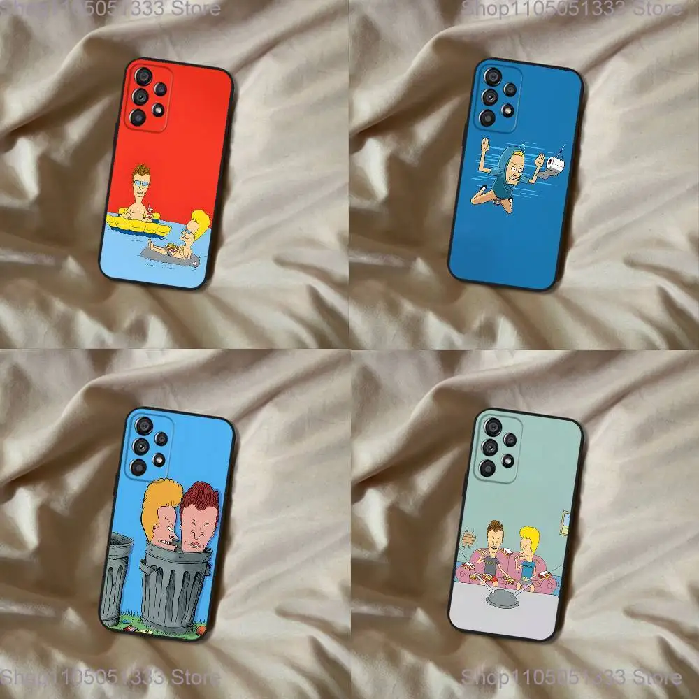 

B-Beavis and Butthead Phone Case For Samsung Galaxy A20,A21s,A22,A31,A32,A52,A53,A72,73,A80 Soft Black Cover