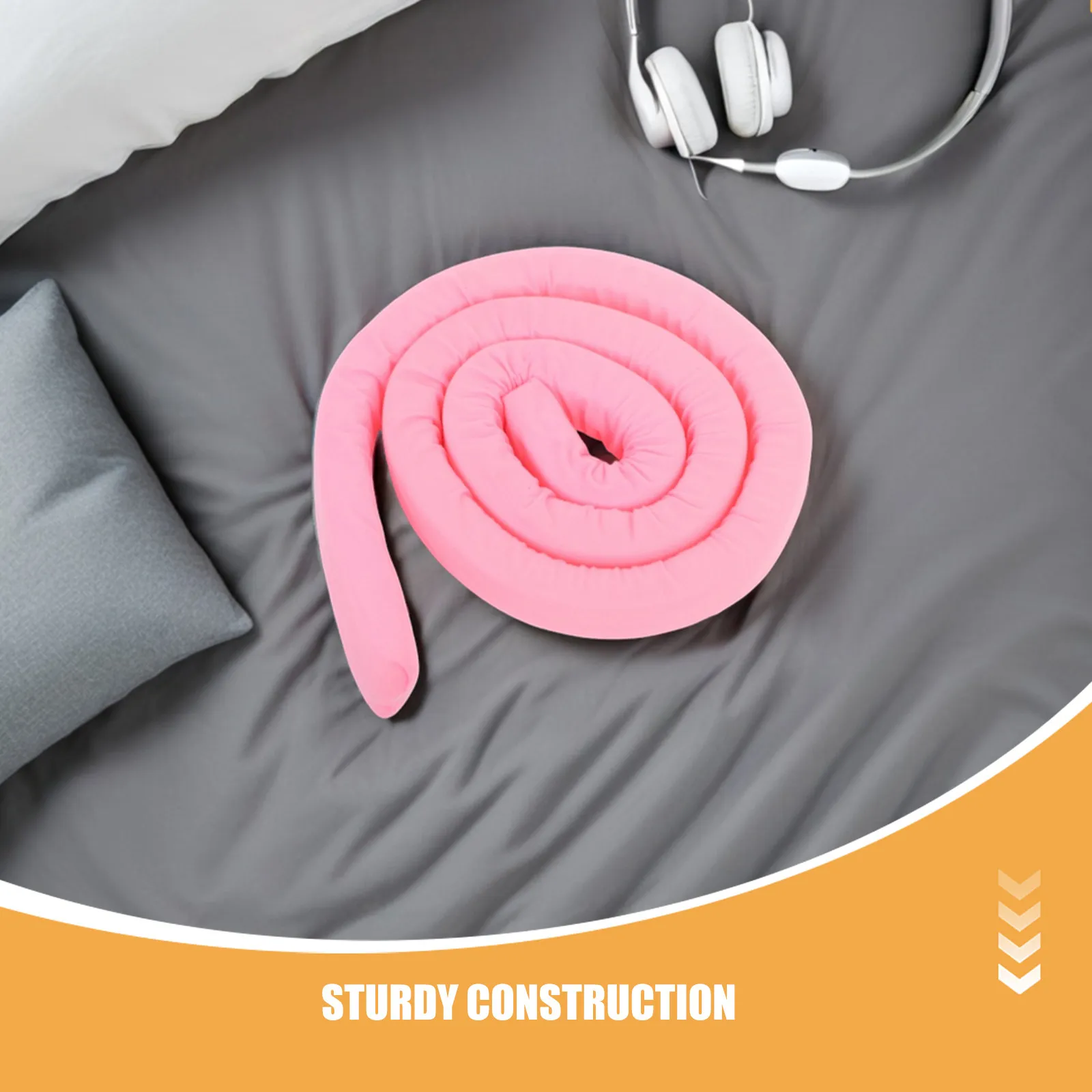 2Pcs Bed Gap Filler Cloth Mattress Strip Pillow Long Insert for Headboard Wall Gap Bridge Dorm Bed Frame Side Space Filler Stop