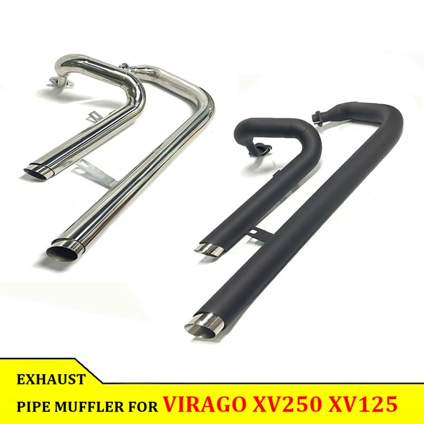 Adatto per Yamaha Virago 125 250 XV250 XV125 Silenziatore Tubo Di Scarico Accessori Moto Kit Tubi Sistema Di Scarico Modificato