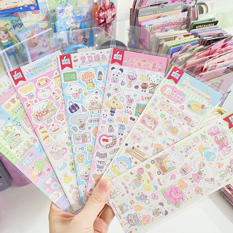 1Pc Cute Decorative Stickers for Scrapbook Stationery Arts Diy Crafts Album Journal Planner Deco Stickers Flakes Idol Card