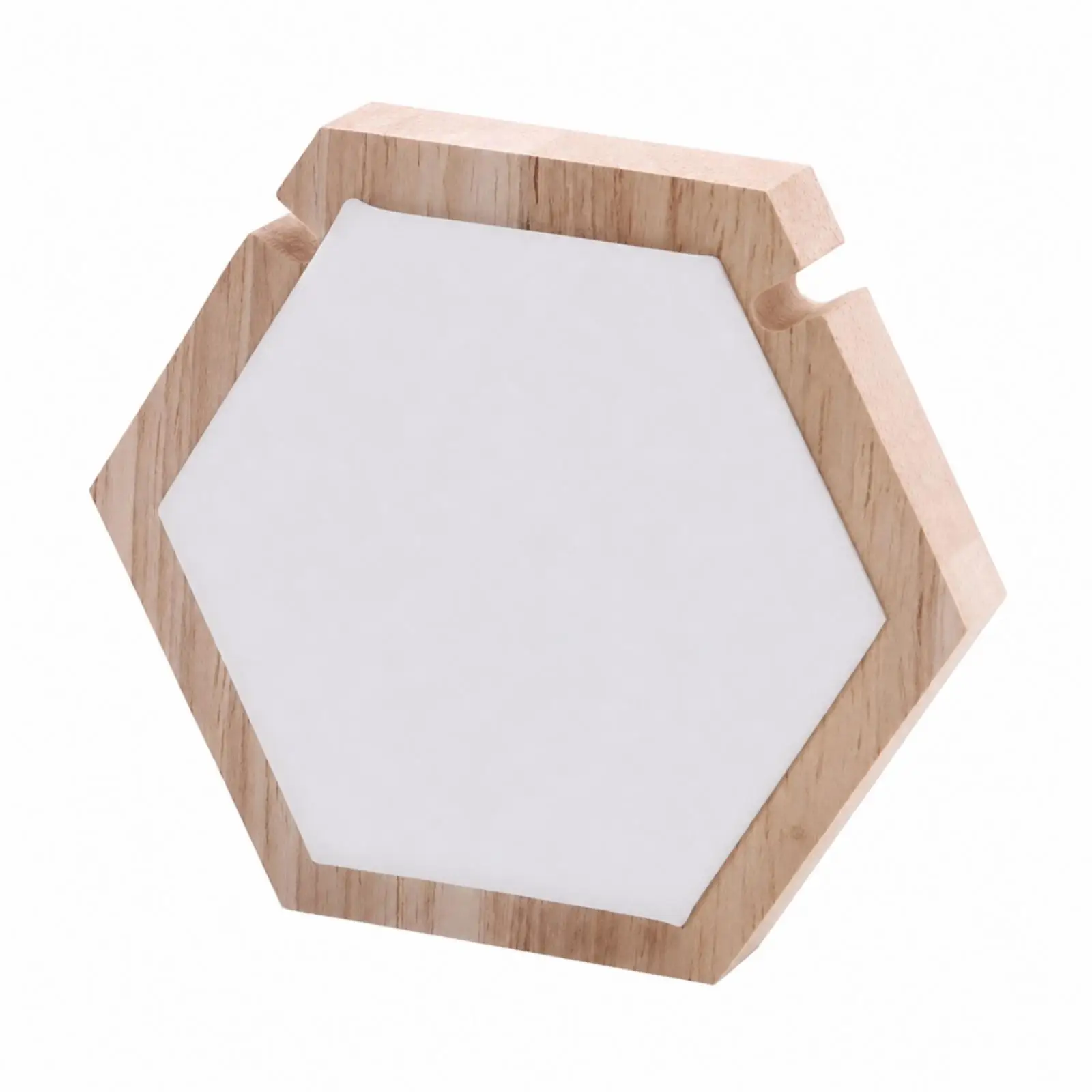 Wooden Jewelry Display Stand with Padded Faces Countertop Hexagonal Jewelry Display Stand Compact for Showcases, Shop Vitrines,