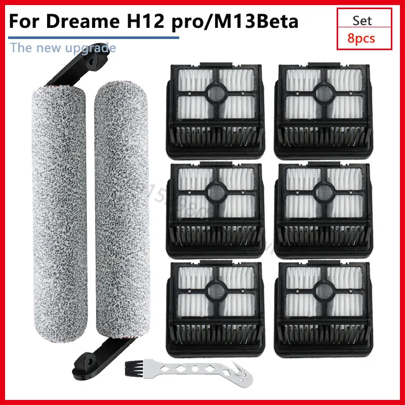 For Dreame H12 Pro M13beta H12 Pro Plus Home Appliance Robot Vacuum Cleaner Scrub Roller Brush HEPA Filter New Products