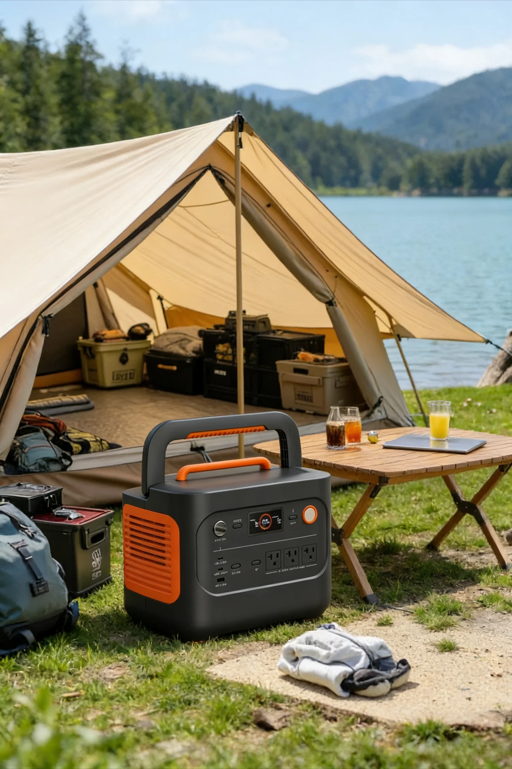 

Explorer 1000 V2: 1070Wh LiFePO4, 1500W AC/100W USB‑C, 1‑hr fast charge. Solar‑ready portable power station for camping