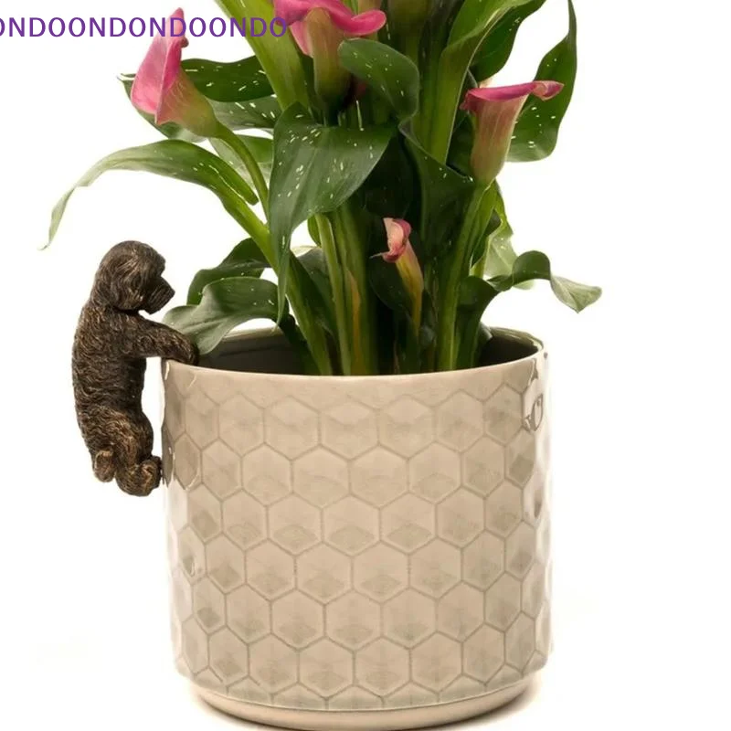 Potted Plant Partner Garden Decoration Dog Hanging Decor Dog Climbing Garden Statue Resin Garden Figurine Add To The Fun