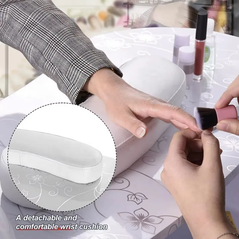 White manicure table foldable Professinal nail desk for manicure spa Folding nail table with fan and black waterproof bag