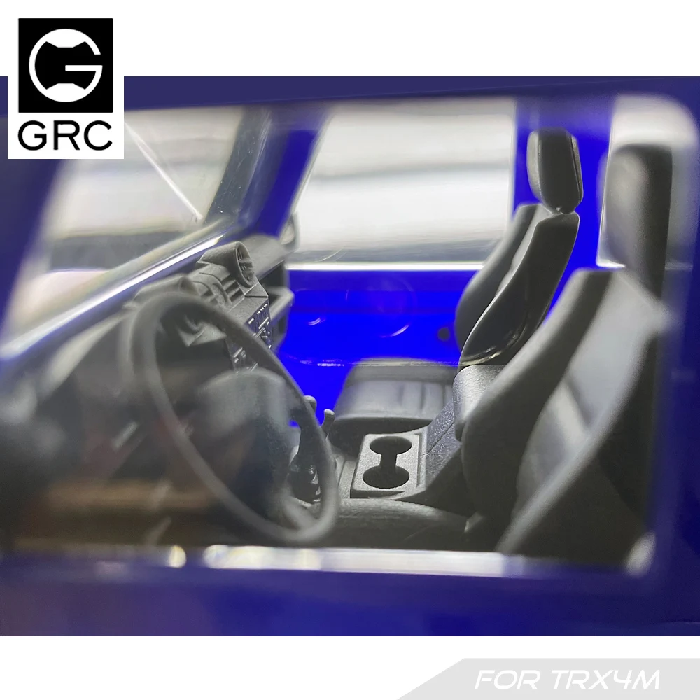 GRC 3D printing simulation interior with central control seat suitable for 1:18 RC TRX4M remote control climbing car