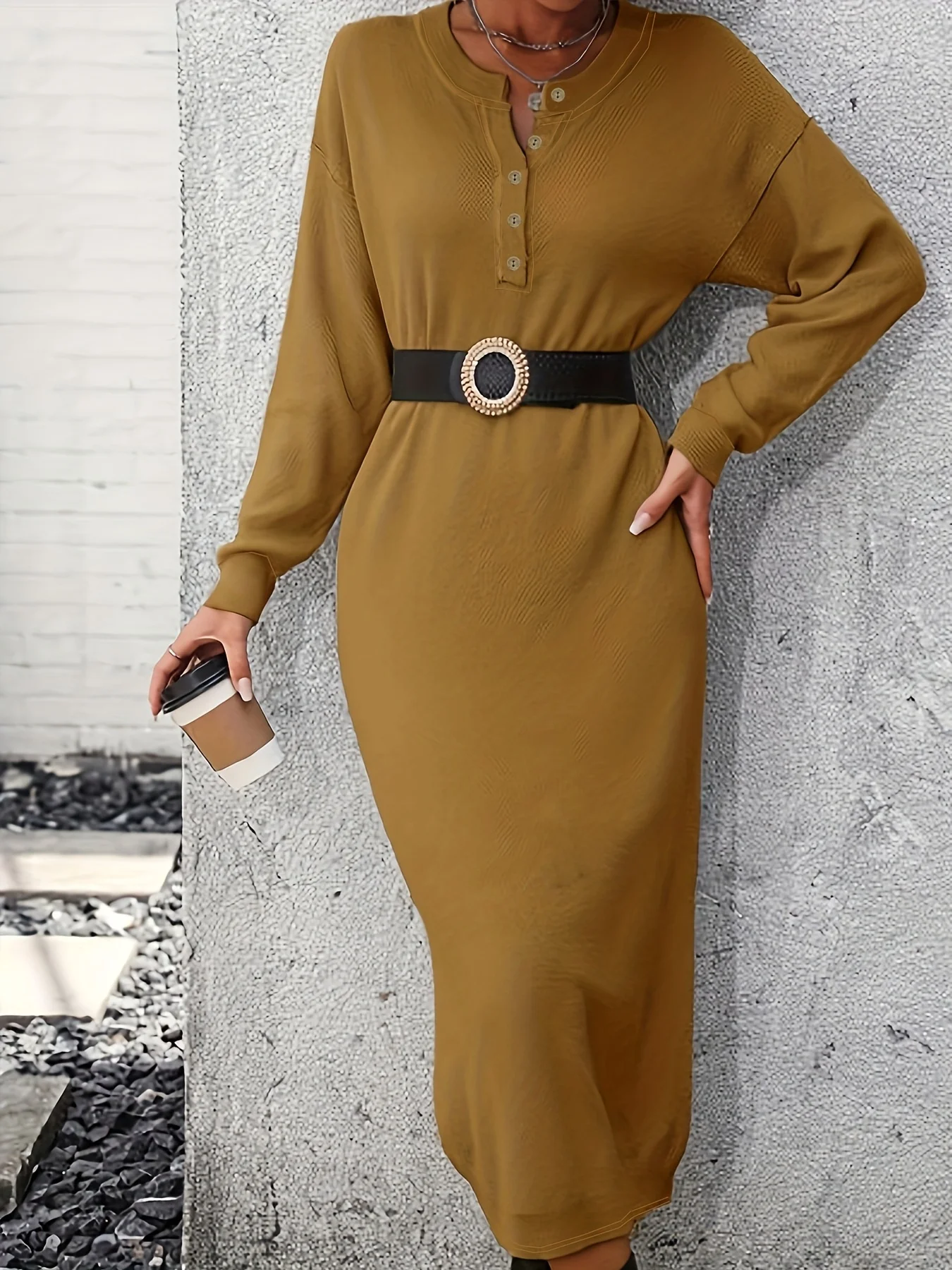 

Женское осеннее платье больших размеров