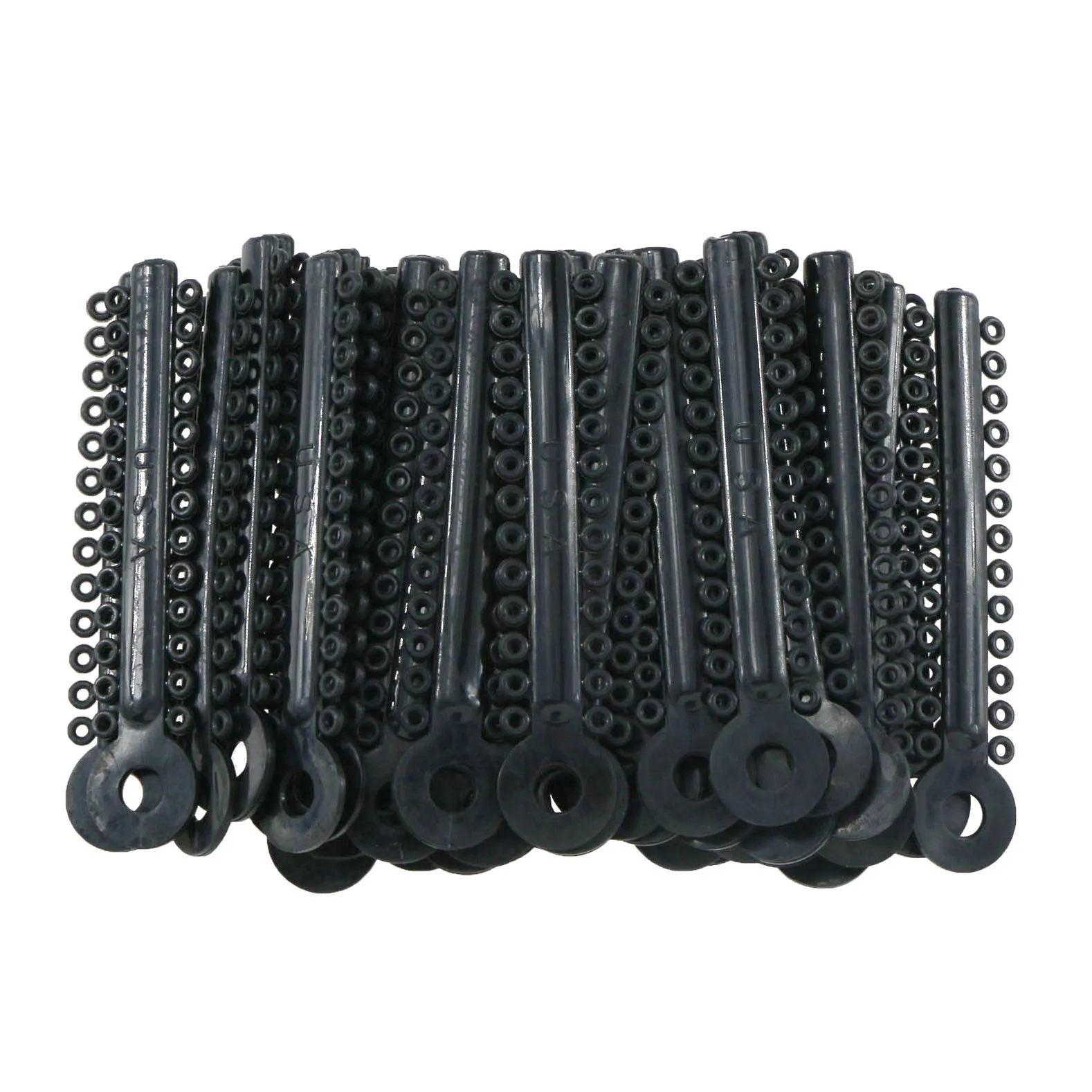 1040Pcs/Bag Dental Orthodontic Ligature Ties Elastic Rubber Bands Black Silver Grey Clear Transparent Color Multicolour Colorful