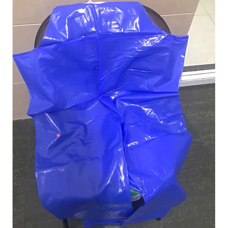 

Blue Waterproof Man's Buckles PVC Cami Trousers 50Micron Thick Impermeable Jumpsuit Chest Level Pants Overall Anti Fouling