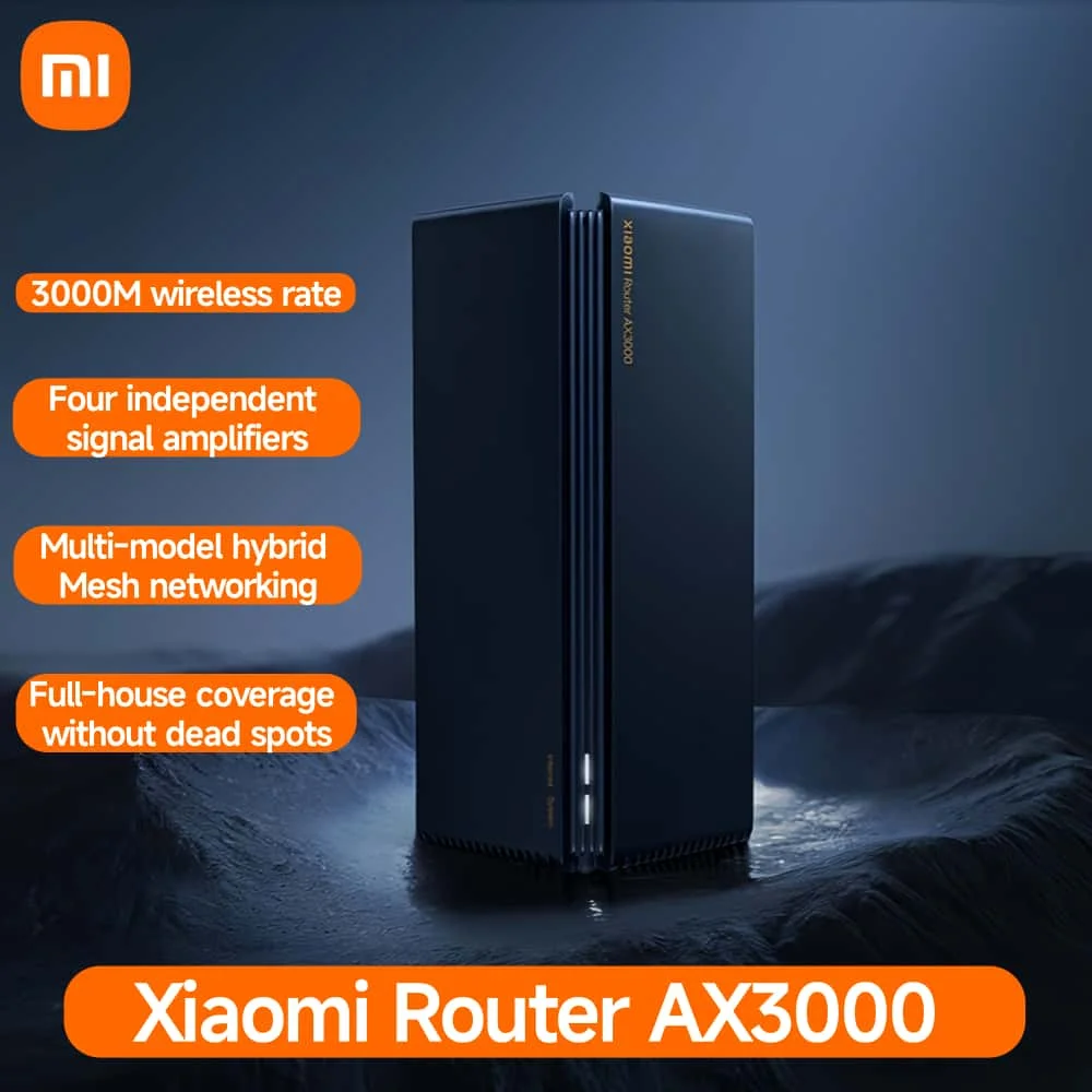

Роутер-ретранслятор XIAOMI AX3000, усилитель сигнала Wi-Fi 6, поддержка Gigabit, Super Mesh, 5 ГГц, приложение Mijia, VPN Nord