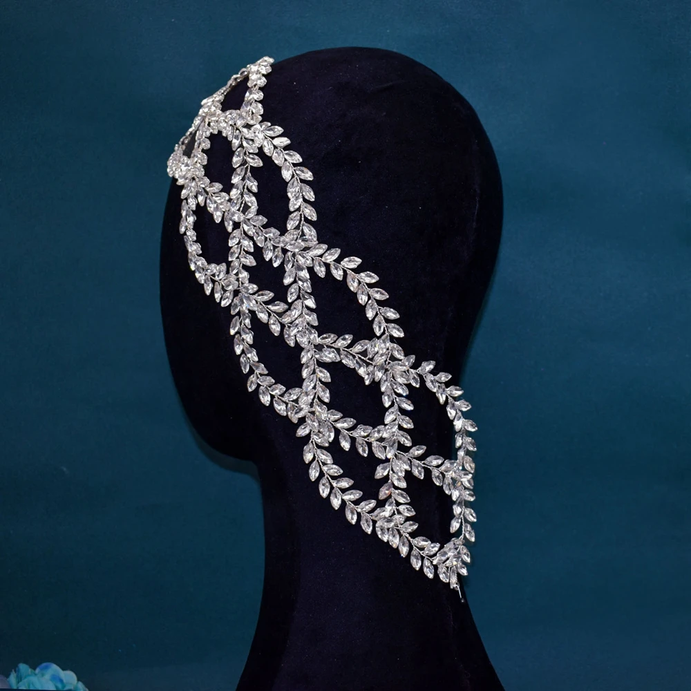 

DZ008 Rhinestone Women Headwear Baroque Headband Bride Headdress Rhinestone Brides Diadem Pageant Crown Headpiece for Party