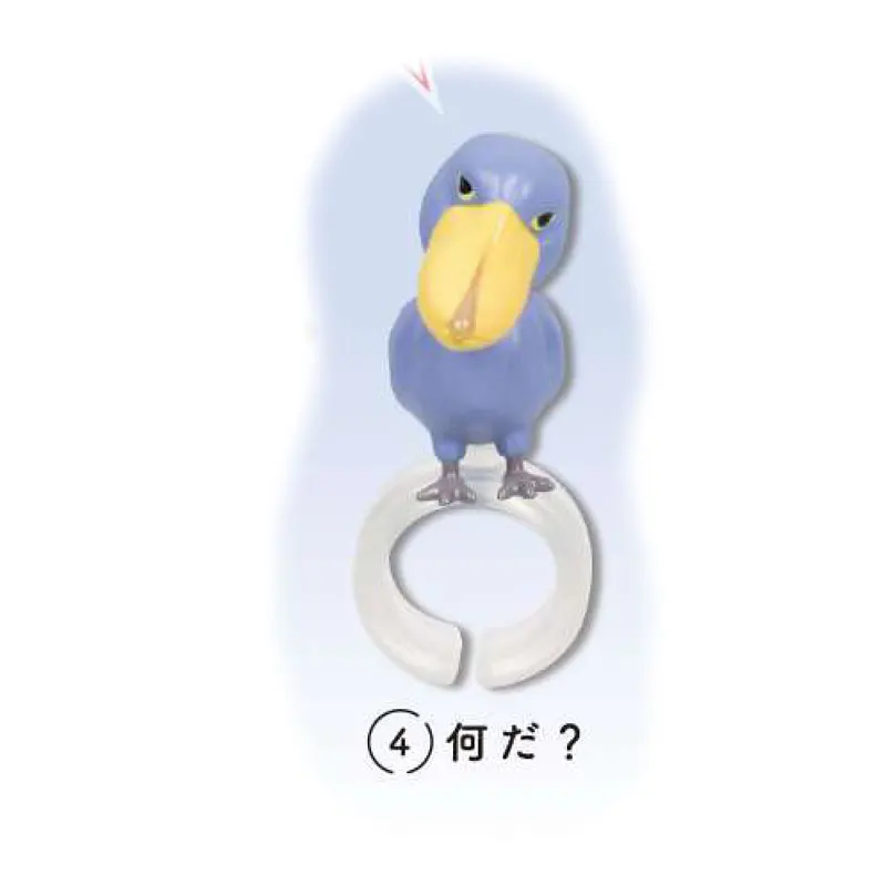 Original Tarlin Gashapon Anime Cute Hornbill Fingertip Ring Bird Shoebill Miniature Doll Decor Figure Kawaii Capsule Toys Gift