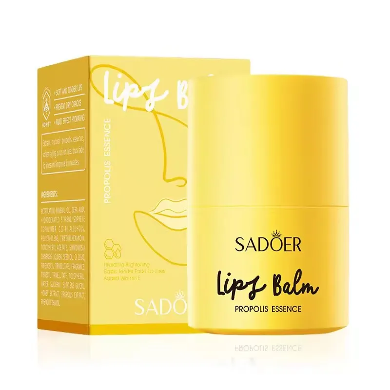 

SADOER Honey Propolis Lipstick Plump Lips Moisturizing Nourishing Hydrating Lip Balm Lip Plumper Cream Lips Skin Care Products