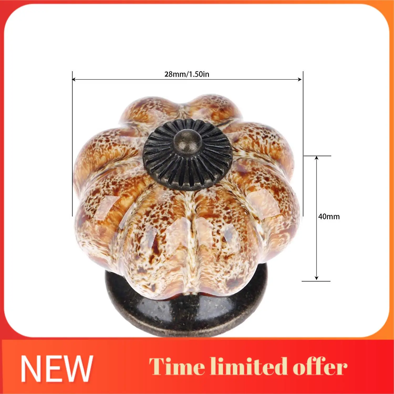 

ABHU 10Pcs/Set Knobs With Colorful Knobs And Pumpkin Handles Drawer Pulls For Cabinets, Kitchen And Bathroom Cab