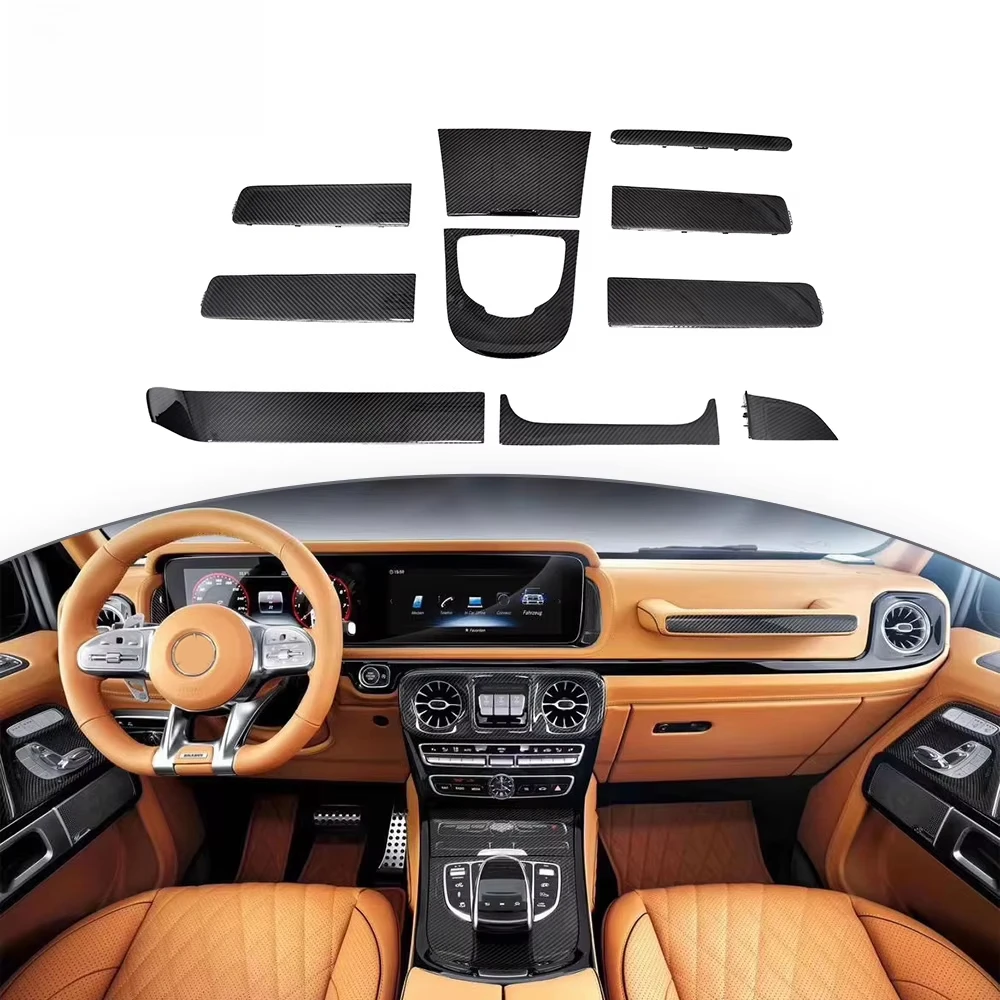 

Dry carbon fiber interior carbon black suitable for Benz G-Class W463A W464 G500 G63 G550 automotive part decorative strip panel