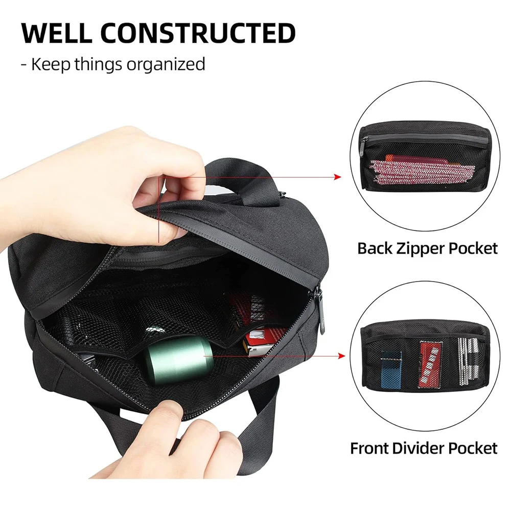 9”x4”x5” FIREDOG Smell Proof Pouch Black Large Smell Proof Bag with Carbon Large Bag view 2