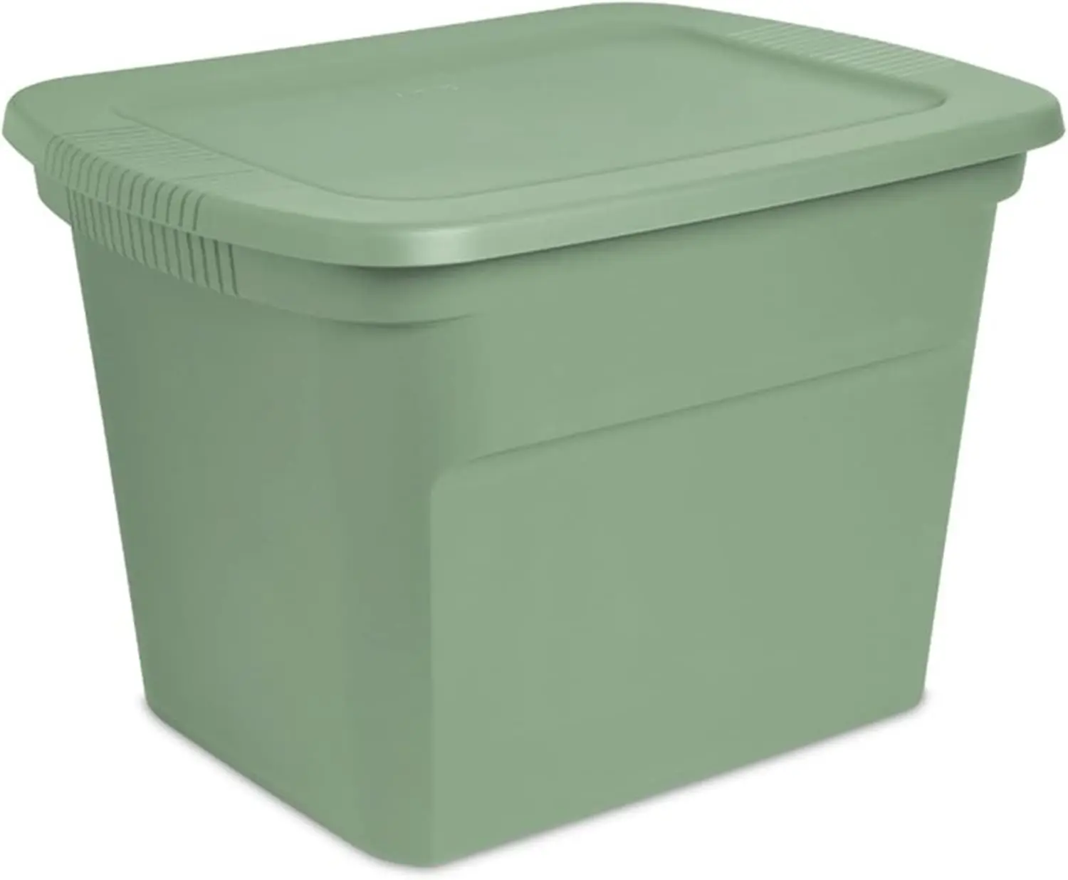 18 Gal Storage Tote, Stackable Bin with Lid, Plastic Container to Organize Clothes in Closet,Crisp Green Base and Lid, 24-Pack