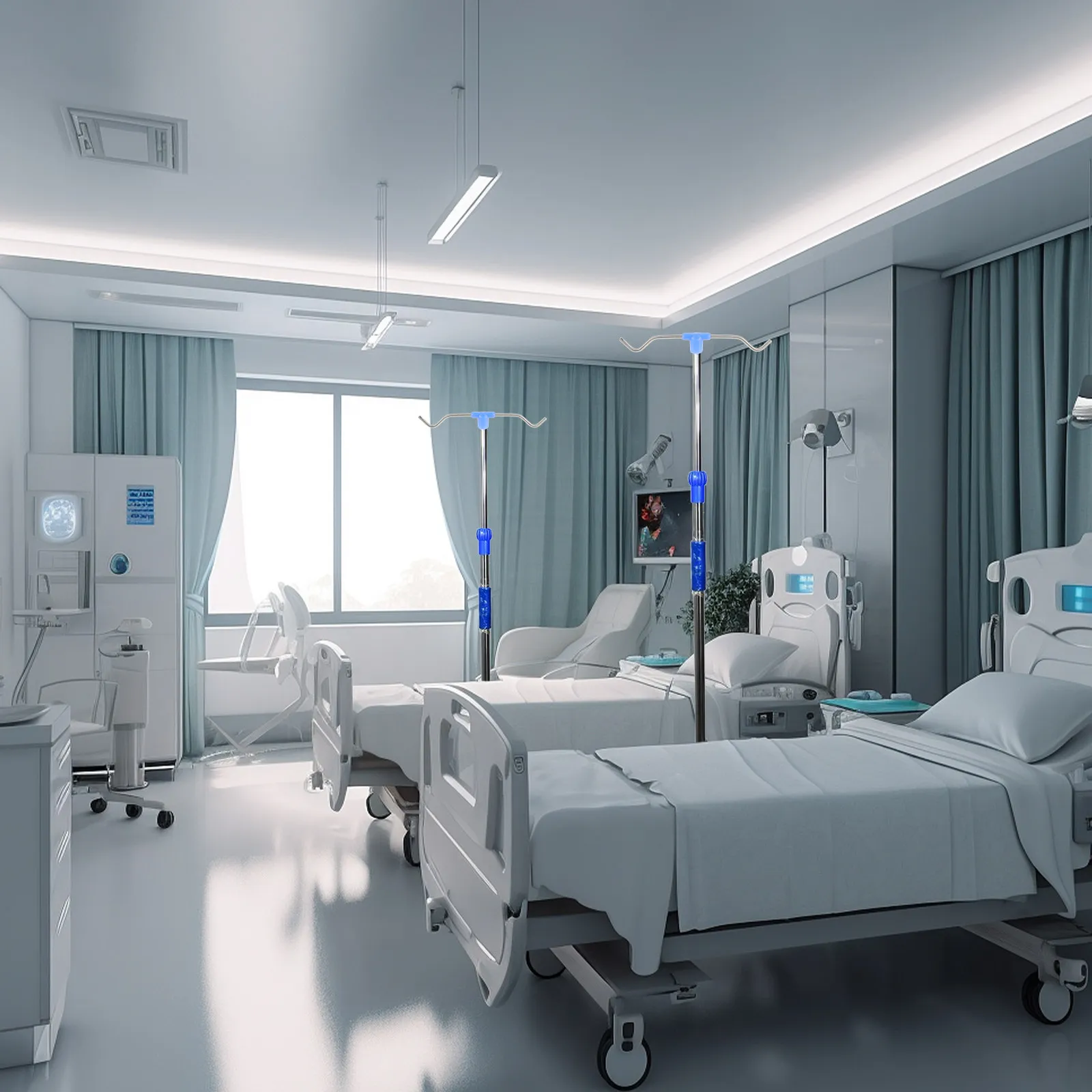 2 Hooks Infusion Stand Brackets Hospital Hook Accessories Stainless Steel Durable Practical Portable Health Care