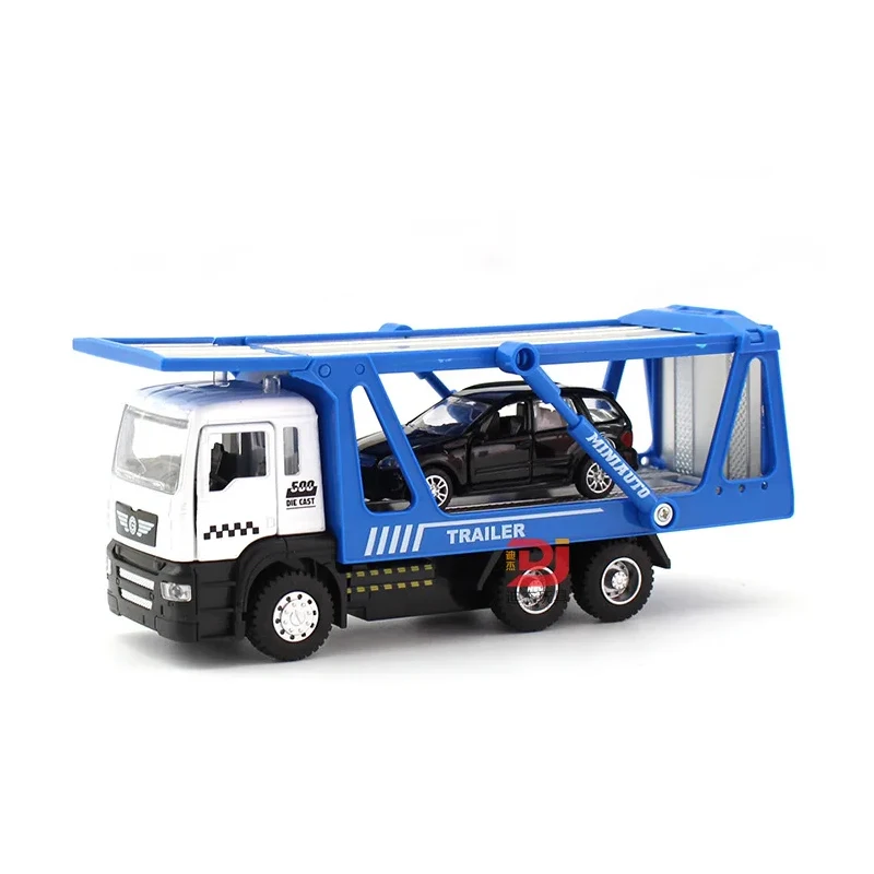 Toys Diecasts Tow Truck Set & Rescue Trailer 1:50 Alloy Model ( With One 1:64 Car) Transport Vehicle Boy\'s Gift B102