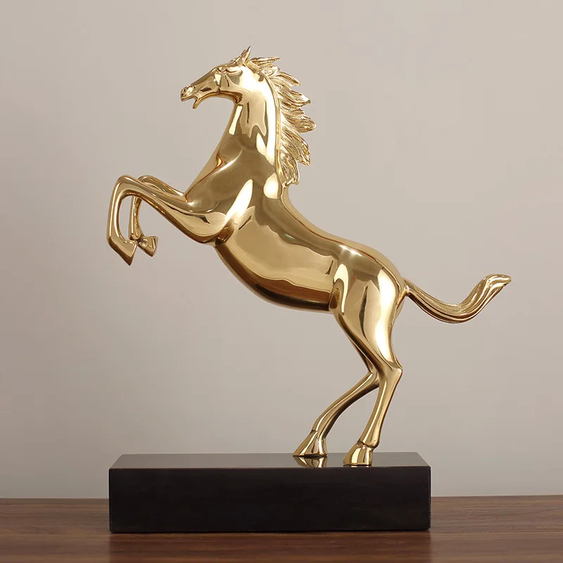 Galloping horse brass horse living room home decoration TV cabinet entrance ornament