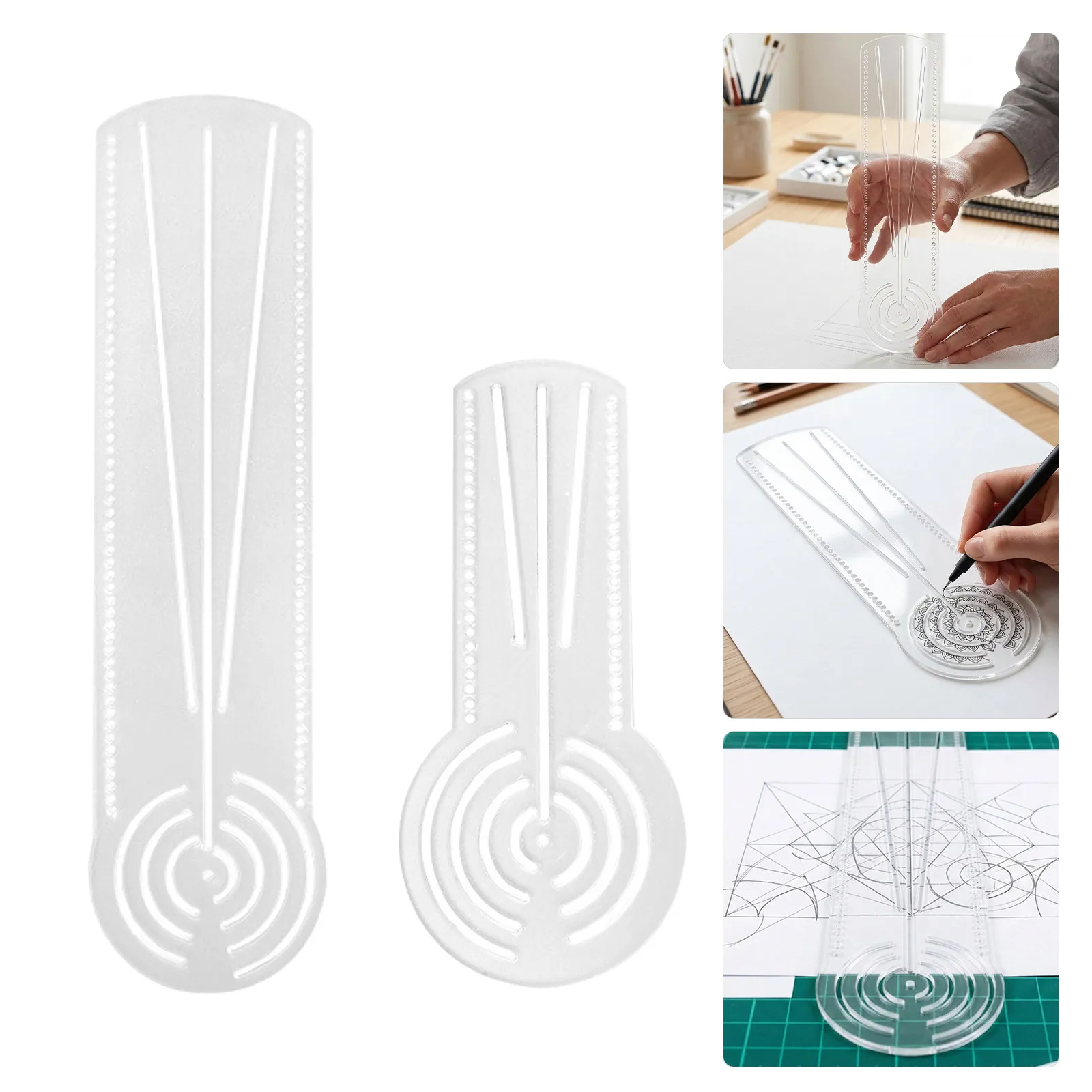 2pcs-acrylic-geometry-drawing-ruler-mandala-stencil-tool-for-circular-art-design-classroom-learning-technical-drafting