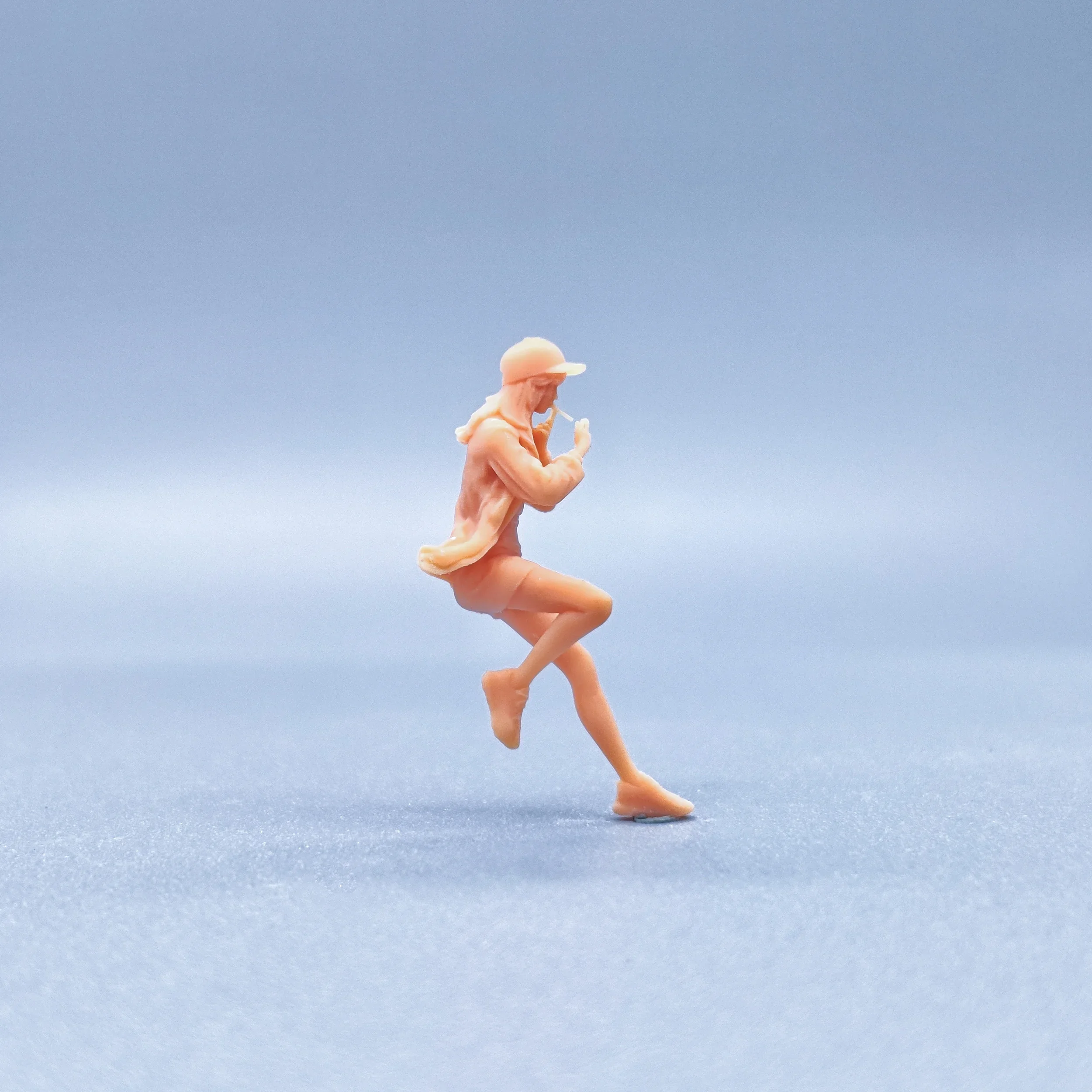 1/64 1/50 Model figur skala 1/43 rok Resin gadis merokok dengan postur miniatur tidak berwarna Diorama dilukis tangan V720