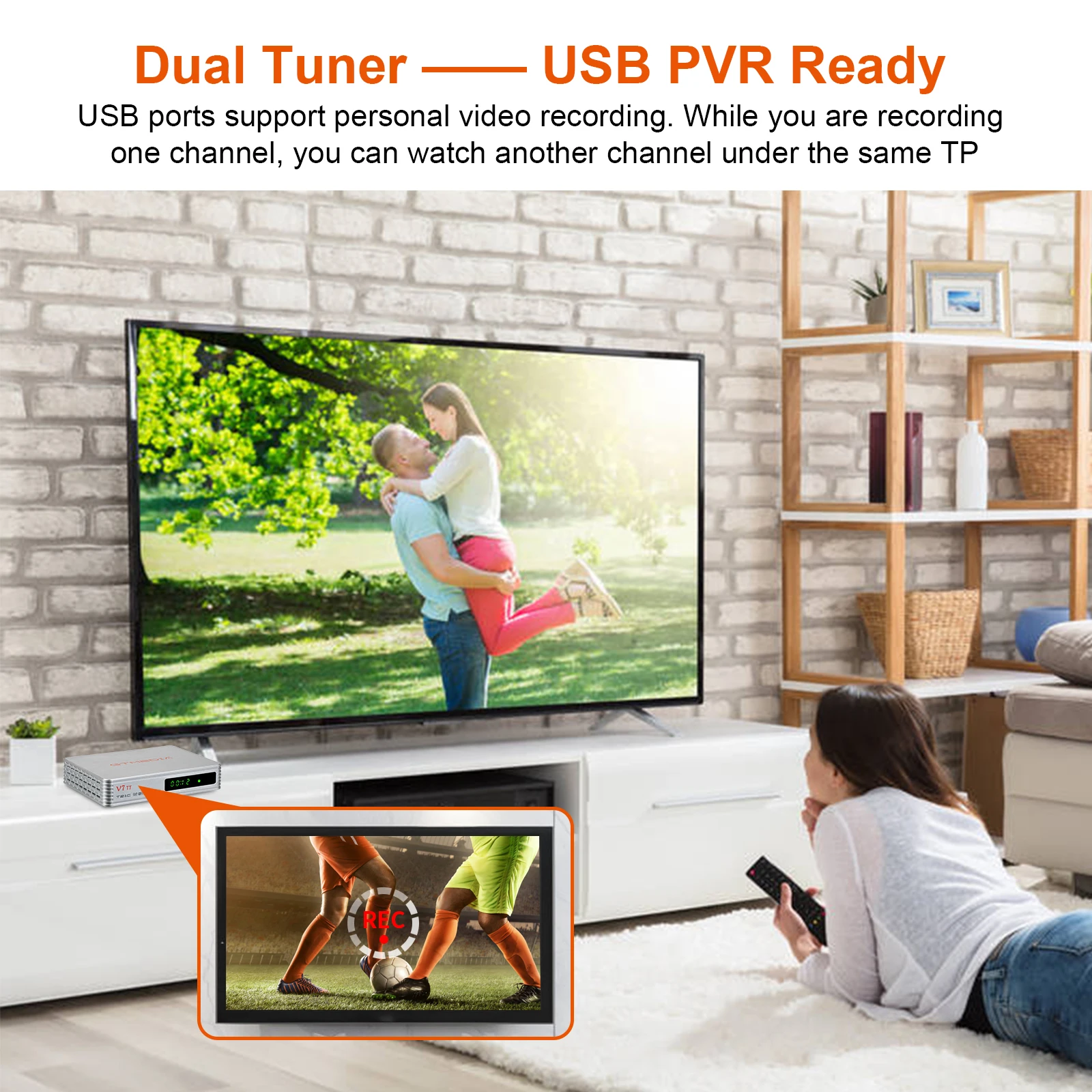 GTMEDIA V7 TT Terrestrial TV Receiver DVB-T/T2 Full HD TDT T2  With USB WIFI Decoder Satellite TV Box Official Genuine