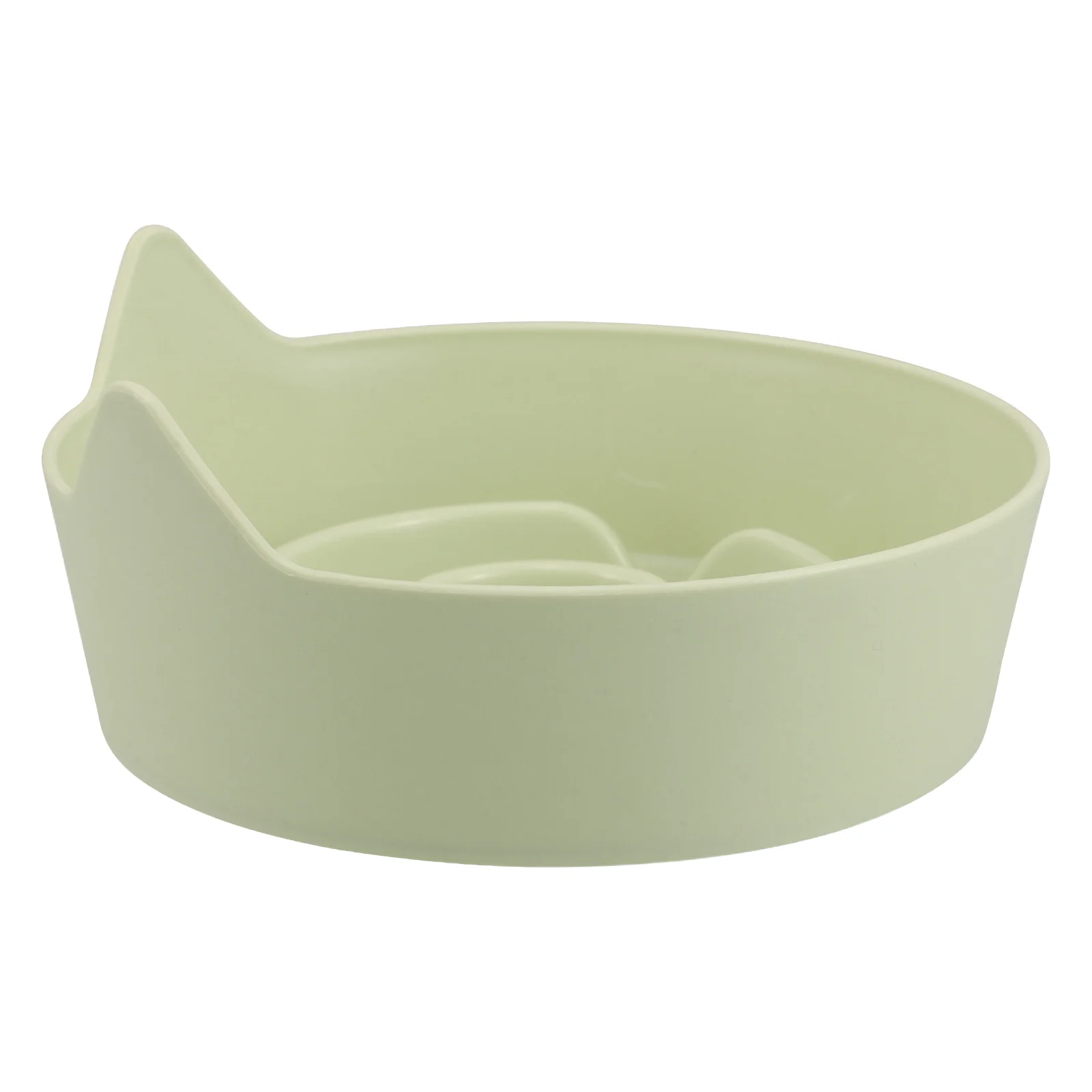 

Shallow Cat Bowl with Anti Slip Base Cute Ear Design Slow Feeding Grooves for Healthy Eating Small Pet Bowl Kitten Feeding Dish