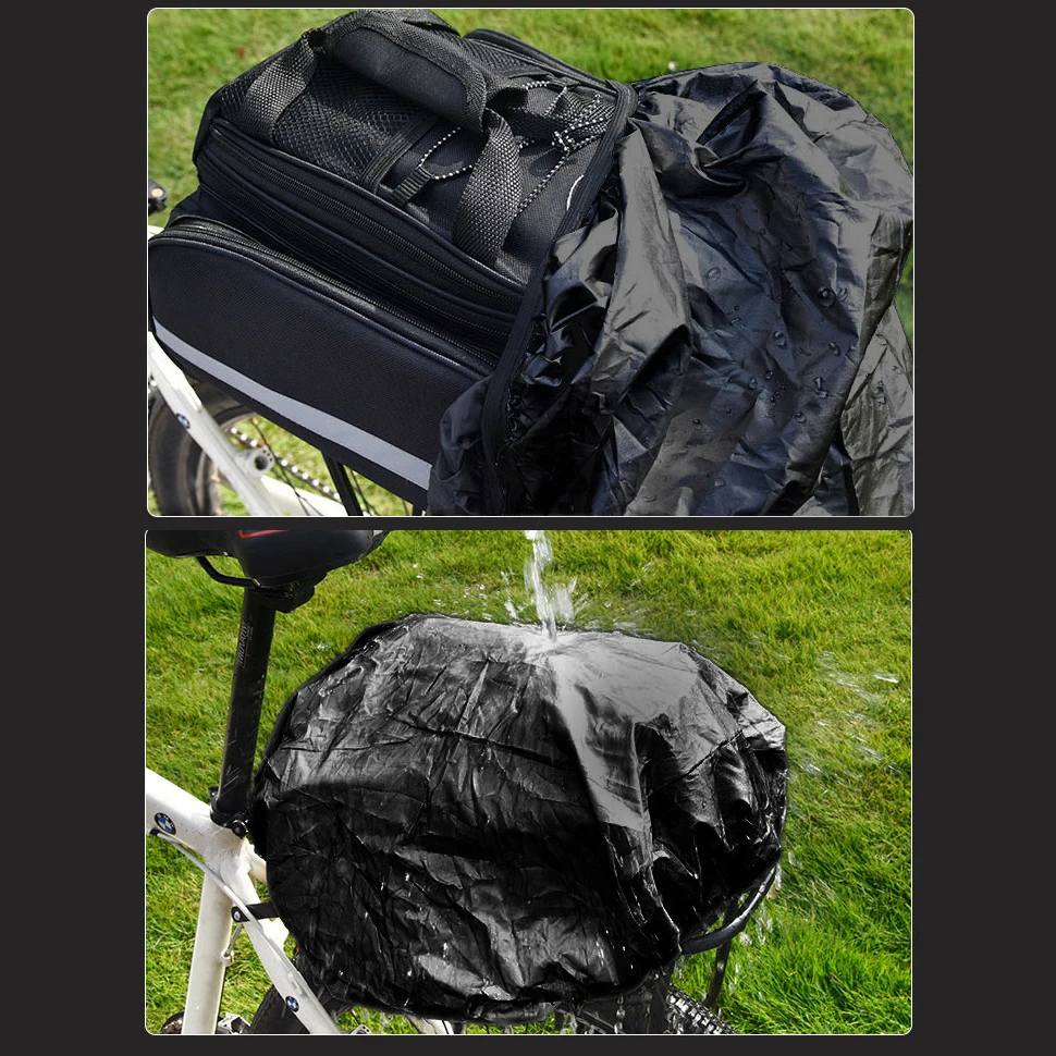 Bicycle Pannier Bag 27L Waterproof Bike Rear Rack Bag Bike Seat Pannier Cycling Rear Carrier Bag Road Bike Storage Bag