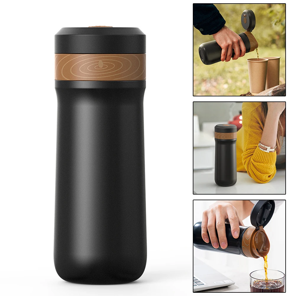 

Portable French Press Coffee Maker Double Wall Stainless Steel Vacuum Insulated 20.4*7.5*7.5cm Coffee Maker Espresso Makers