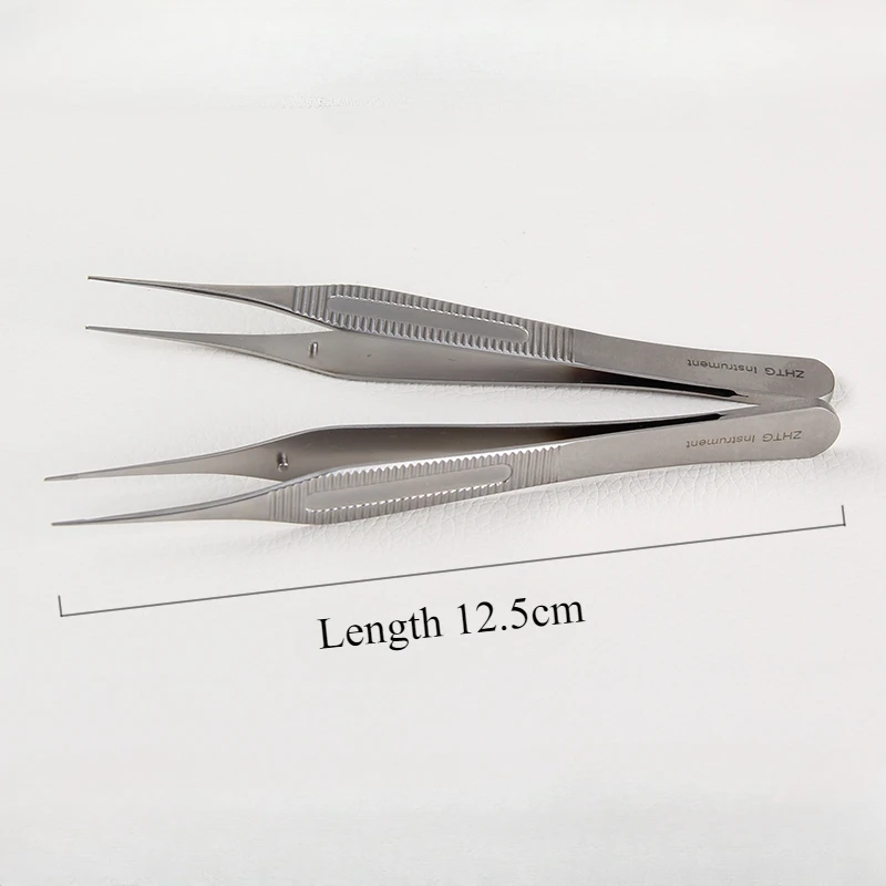 Adson Tissue Forceps sem Dentes, Instrumentos Cirúrgicos, Pinças de Sutura, 12,5 cm