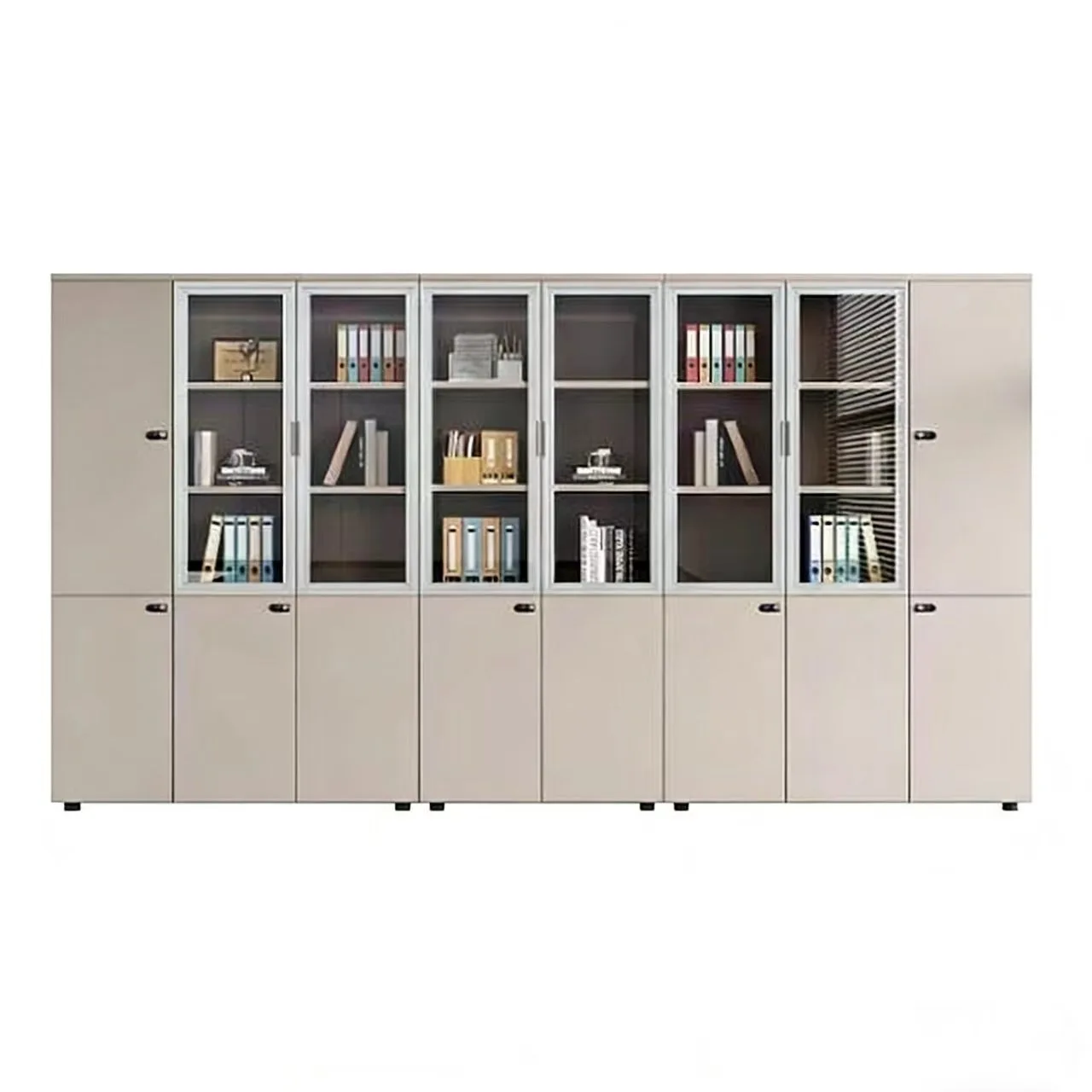Office Bookcase File Cabinet Data Cabinet Locker Wooden Locked Floor-to-ceiling Secret Cabinet